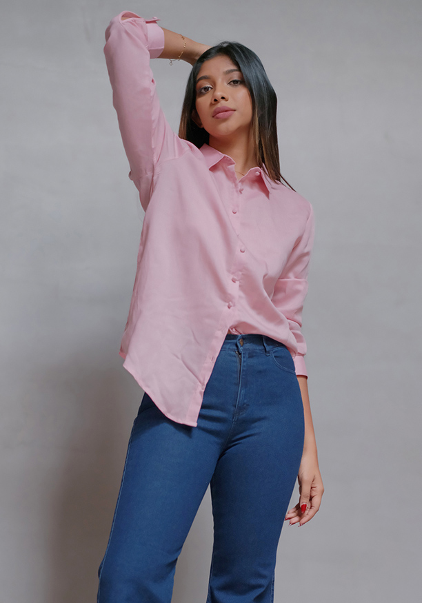 WIDE LEG ACID WASH DENIM PANT